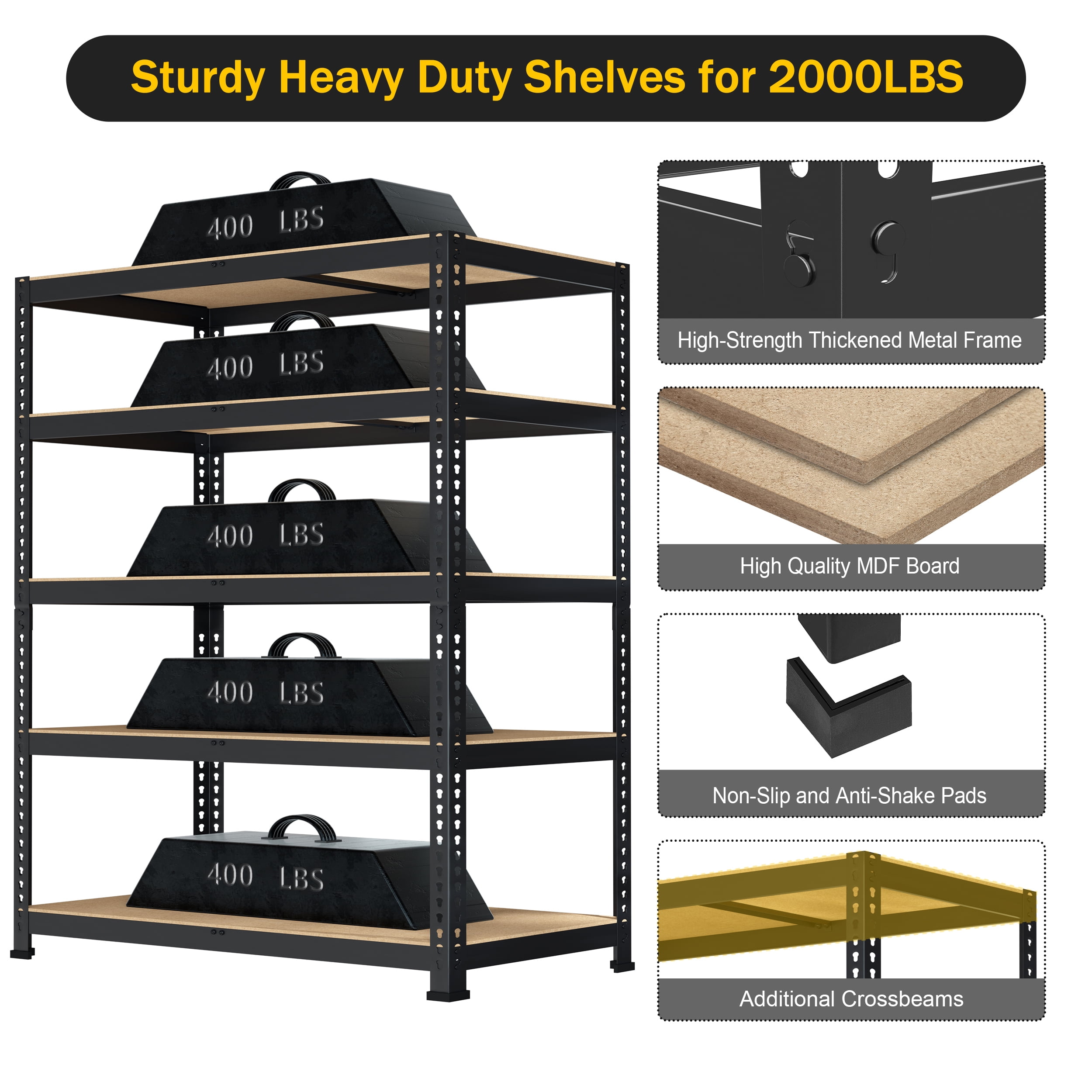 TrumanPick Storage Shelves Garage Shelving Units Metal Heavy Duty