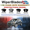 thumbnail image 2 of 2022 Chevrolet Trax Beam Wiper Blades Wipers w/1yr Warranty (Set of 2) (WiperBladesUSA), 2 of 5