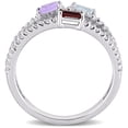 thumbnail image 4 of Everly Women's Topaz and Amethyst Garnet Sterling Silver Ring, 4 of 8