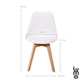 thumbnail image 4 of Comedor con Mesa en Vidrio Negro Moderna + 4 Sillas Tulip blanco, 4 of 8