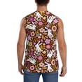 thumbnail image 3 of Yiaed Flower Bunny Print Men's Singlet Vests Summer Running Muscle Tank Tops Gym Undershirt Round Neck Sleeveless for man, 3 of 8