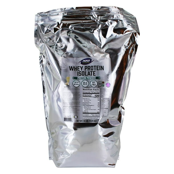 NOW Foods NOW Sports Whey Protein Isolate Powder Creamy Vanilla 10