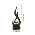 thumbnail image 4 of Organizador de joyas vintage de madera con estatua abstracta de fuego, figura de resina con llama, escultura de arte moderno para decoración de armari, 4 of 8