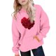 thumbnail image 4 of Sudadera con capucha para niños, cuello redondo, manga larga, ropa de abrigo para niños de talla mediana y grande, jersey, blusa de poliéster para niños, 4 of 5