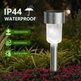 thumbnail image 2 of 12 Pack Solar Lights Outdoor, Stainless Steel Solar Garden Lights, Waterproof LED Landscape Light for Patio Yard Decoration, Cool White, 2 of 8