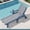 Navy, variant on SERWALL Textilene Patio Chaise Lounge Chair, 5-Position Adjustable Outdoor Lounger with Rolling Wheels for Pool, Deck, Navy