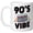 White, variant on 90's Vibe White 11oz Ceramic Mug For Coffee Tea, Ideal Daily Drinkware Home Office Holiday Gift
