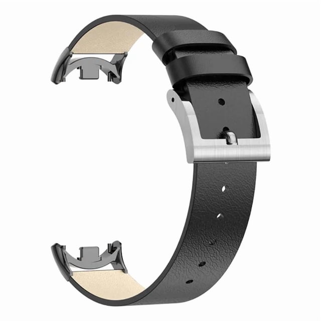 Correa de Piel y Acero Inoxidable para Xiaomi Mi Band 9/8 con Mica Protectora