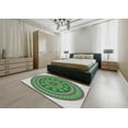 thumbnail image 4 of Ahgly Company Indoor Rectangle Patterned Light Green Novelty Area Rugs, 2' x 5', 4 of 6
