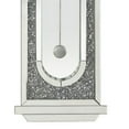 thumbnail image 4 of Benjara BM268979 Wall Clock with Mirror Trim and Molded Design, Silver, 4 of 5