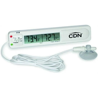 CDN Digital Timer and Clock Memory Feature, 6.8 x 4.5 x 0.9 inches, Cream