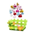 thumbnail image 5 of balikha Prefilled Easter Basket Basket Stuffers Fillers Organizer Gift Stuffed Animals Rabbits for Holiday Adults Boys Girls Children Fence Hen, 5 of 9