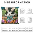 thumbnail image 6 of COMIO Easter Pillow Covers Decorative Easter Bunny Eggs Pillow Covers Spring Decorations for Living Room Sofa Couch Bed Patio Indoor Outdoor Happy Easter Home Decor&nbsp;2pc, 6 of 6