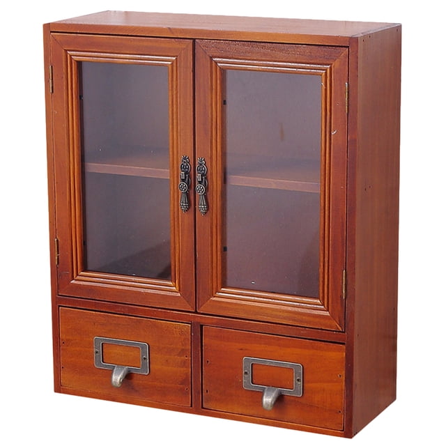 Armoire de Rangement Vintage en Bois pour Comptoir, Armoire de Table, Armoire de Rangement pour Aliments et Garde-Manger