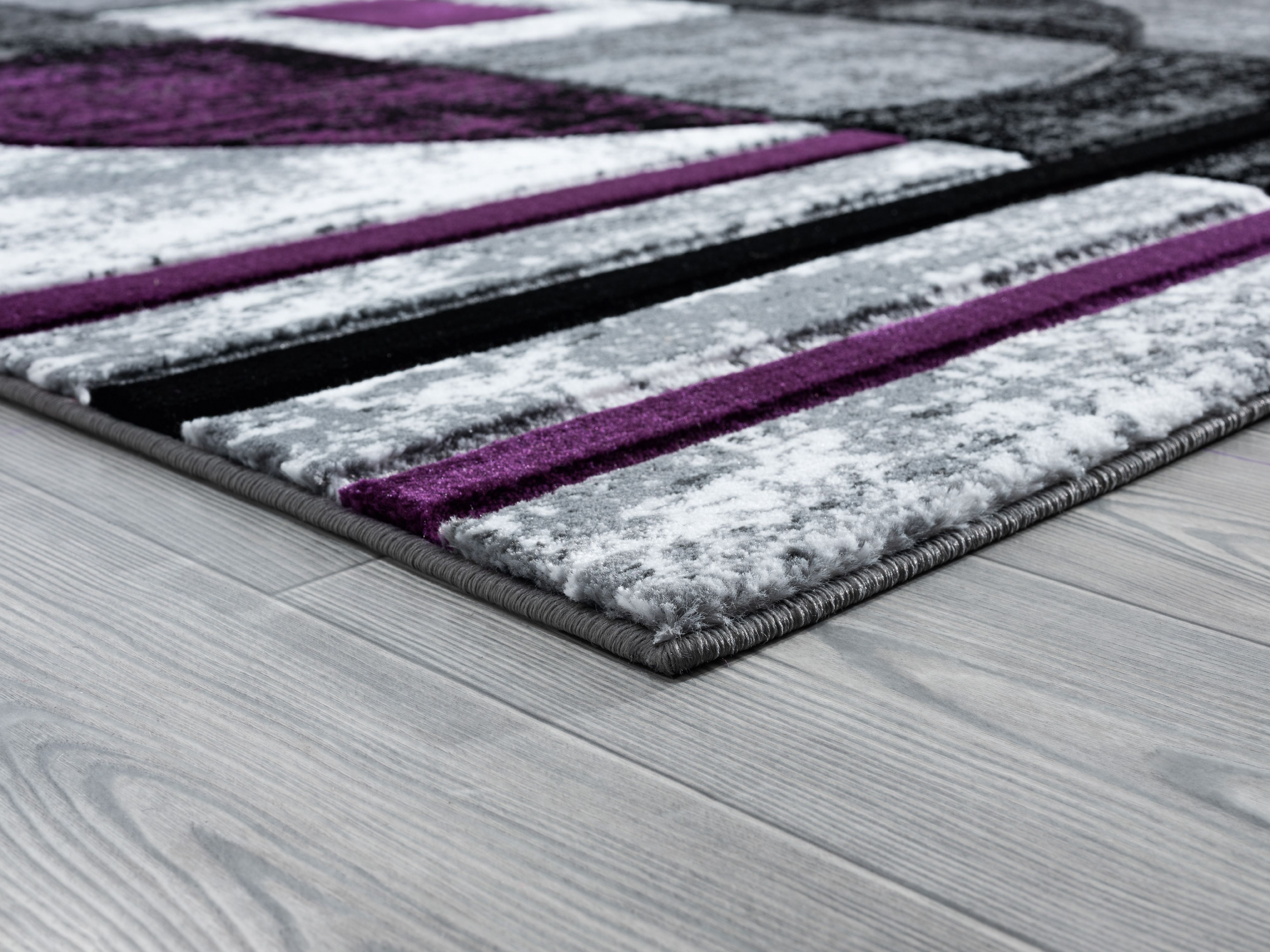 United Weavers Drachma Attica Modern Abstract Area Rug, Plum, 7'10" x 10'6"