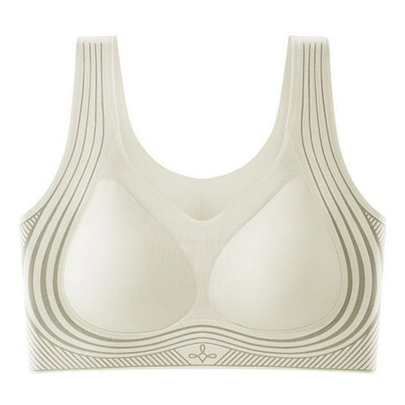 RMGVDSD Women Wireless Bras Women s Summer Comfort Sexy Sports Fitness Gathering Traceless Latex Large Back Bra Soft Bralette Underwear