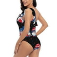 thumbnail image 4 of Goofa Three Gnome Independence Day Pattern Women's One Piece Swimsuits Tummy Control Bathing Suits Asymmetric One Shoulder Swimwear-Medium, 4 of 6