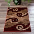 thumbnail image 5 of MDA Rugs Orelsi Red/Beige/Brown Polyester Area Rug 5'2'' Round 5' Round Round, 5 of 5