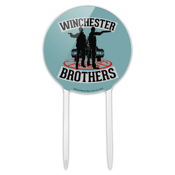Acrylic Supernatural Winchester Brothers Cake Topper Party Decoration for Wedding Anniversary Birthday Graduation