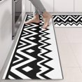 thumbnail image 2 of Kitchen Rugs Sets Of 2,Black and White Zigzag Pattern Anti Fatigue Kitchen Mat Rugs Non Slip Washable,Decorative Kitchen Floor Mats for Kitchen,Sink,Laundry,17"X47", 2 of 5