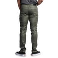 thumbnail image 5 of Victorious Men's Coated Slim Fit Moto Pants Biker Jeans - Olive - 32/32, 5 of 6