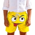 thumbnail image 2 of Boys Swim Trunks Funny Face Summer Beach Vacation Board Shorts Kids Quick Dry Bathing Suits With Pockets Yellow 13 Y-14 Y, 2 of 7