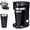 Black, variant on Coffee Machine, Single Serve Coffee Maker,One Cup Coffee Maker with Reusable Filter & One-touch Control Button, Portable Brewer for Camping, Travel & Home, Easy To Clean& Store, 15oz/450ml