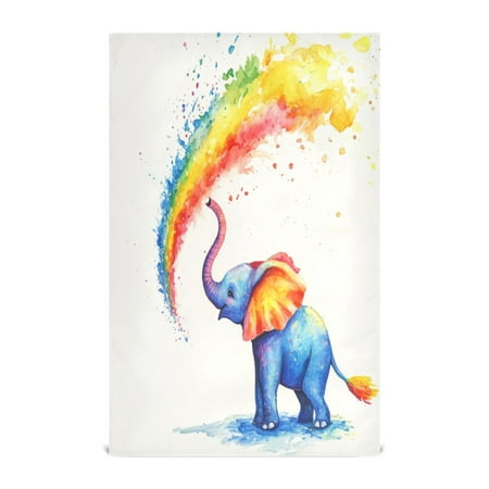 

Kitchen Towel 28x18 Inches x4，Plate Towel Decorative Towel Napkin Tea Towel Tea Towels For Kitchen Dish Cloths & Dish Towels Watercolor Elephant