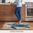 thumbnail image 5 of Blue Sea Turtle Doormat Outdoor Entrance 20"x31.5", Vintage Coastal Sheet Music Absorb Moisture Dirt Door Mats, Non-Slip Rubber Backing Floor Mats Indoor, Low-Profile Front Door Rugs, 5 of 9