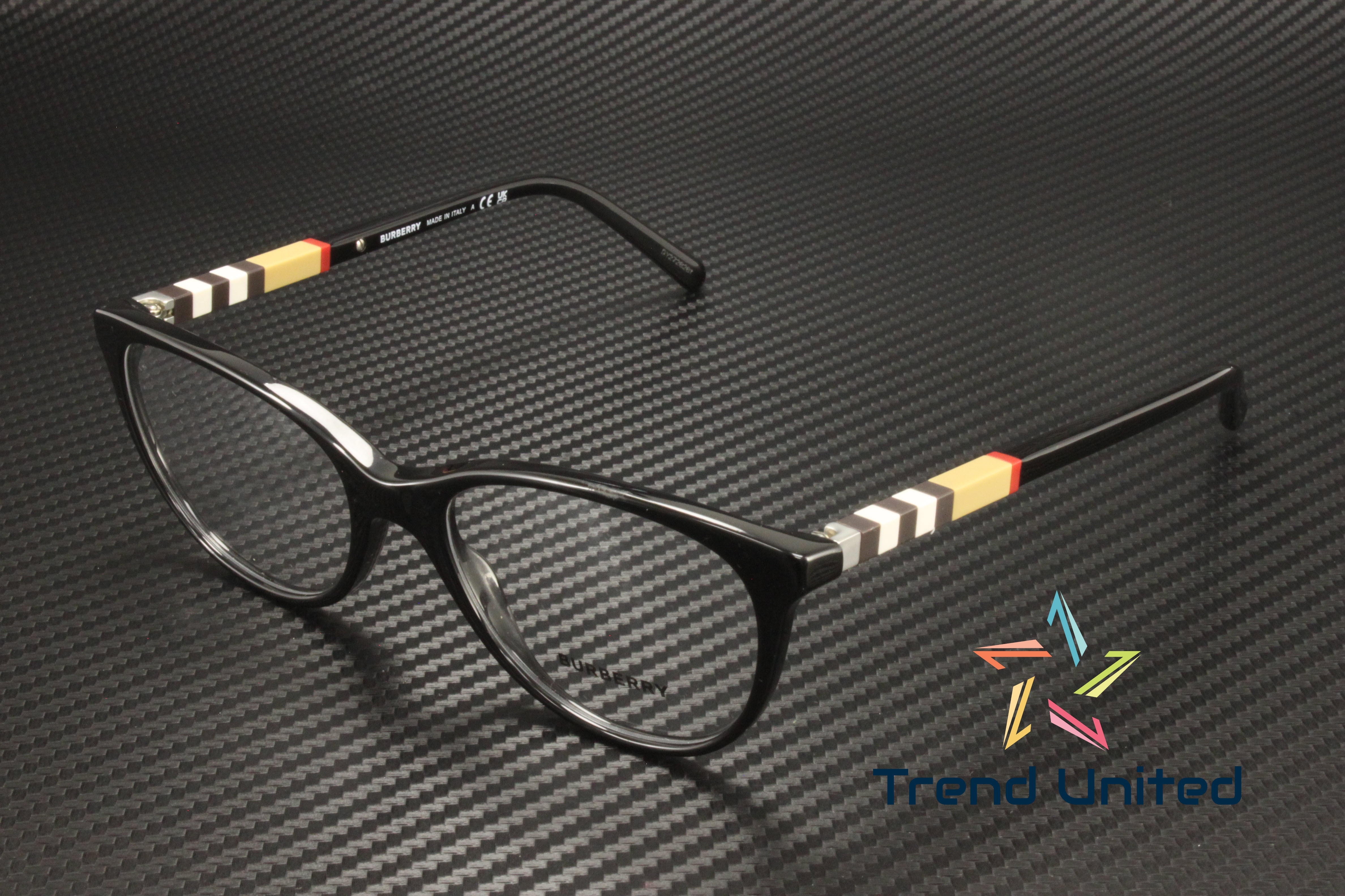 NWT Burberry 0BE2422 Dark Havana Rectangle 52mm Eyeglasses Burberry 0BE2421 Optical Frame 3002 Brown - eye-oo.com main image 2