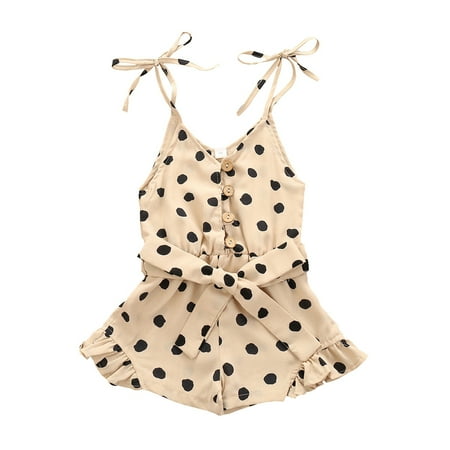 

Girls Fashion Romper Sleeveless Halter short Pants Jumpsuit Toddler Girl Clothes Baby Summer Cute Halter Romper 6 Months to 5 Years Old