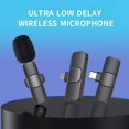 thumbnail image 2 of Microphone Lavalier Sans Fil Portable Enregistrement Audio Vidéo Mini Micro Diffusion en Direct Réduction de Bruit pour iPhone Android, 2 of 5