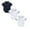 White 2PCS & Navy 1PCS, variant on 3PCS Baby Clothes for Boys Bodysuit Comfortable Polo Backed Onesie Pajamas Clothes