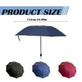 thumbnail image 3 of Extra Oversize Large Compact Golf Umbrella Double Canopy Vented Windproof Canopy Rustproof Folding Compact Rain Umbrellas, Can Comfortably Cover Multiple People, Practical Home Tool (Brick Red), 3 of 9