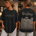 thumbnail image 3 of The Odyssey Greek Warrior Movie Shirt, Vintage Washed Black Graphic T-Shirt, Front and Back Print Oversized Unisex Tee, Mythology Fan Gift, 3 of 7