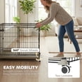 thumbnail image 4 of PawHut Dog Crate on Wheels, 30 Inch Metal Dog Cage, 4 of 10