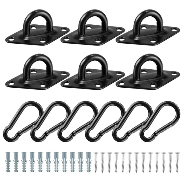 Kit de Ganchos para Hamaca JaGely 6 Pzas Capacidad 1045 kg