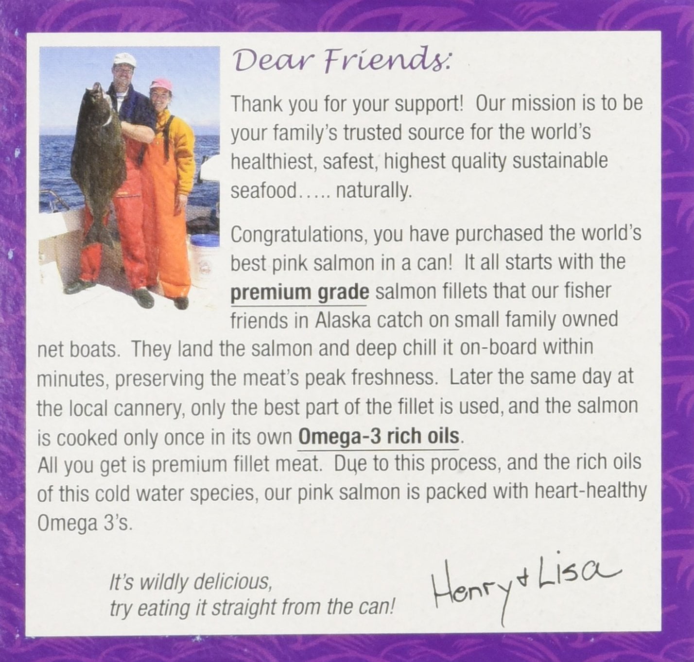 Henry & Lisa's Wilk Alaskan Pink Salmon, 6 oz (Pack of 12)