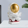 thumbnail image 3 of Estatua de acción de resina Perfecl estatuillas de astronautas dorada, 3 of 8
