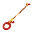 thumbnail image 3 of Juguete interactivo para tirar de perros, suministros para mascotas con anillos, ejercicio, juego, perro corriendo Rojo, 3 of 9