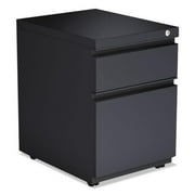 Alera ALEPBBFCH Two-Drawer Metal Pedestal File with Full Length Pull, Charcoal