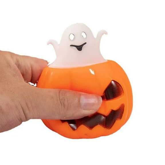 Clearance!Halloween Squishy Toys Pumpkin Skeleton Shape Stress Relief Sensory Toys Pumpkin Squeeze Toys Black White Ghost in Cups Fidget Toys for Kids Anxiety Relief Halloween Party Favor Supplies Toy