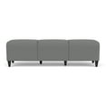 thumbnail image 2 of Siena 17.5" 3-Seat Lounge Reception Bench / Black Steel Legs / Light Gray, 2 of 5