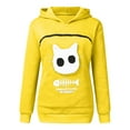 Sweatshirts for Women Women's Cat Print Pullover Hoody Fun Design