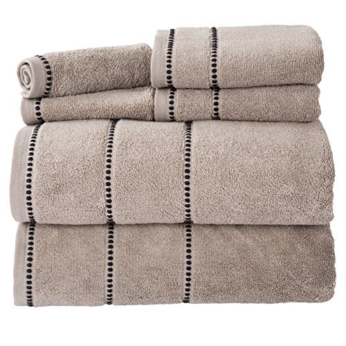 Juego de toallas de algodon de lujo Lavish Home Fast Dry Zero Twist secado rapido cero gir