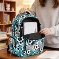 thumbnail image 6 of Xixirimido Soccer Balls Graffiti Print 17" Multi Pockets Kids Backpack for Boys Lightweight School Bag Girls Large Bookbag for Elementary Middle High School Students, 6 of 8