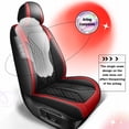 thumbnail image 2 of HQBQBUG Car Seat Cover for Chevrolet/Chevy Colorado 2015-2025 2026 Waterproof Front Car Seat Covers Cushion with Lumbar Support Grey,Front Set Red,Front Set(2 Seats), 2 of 7
