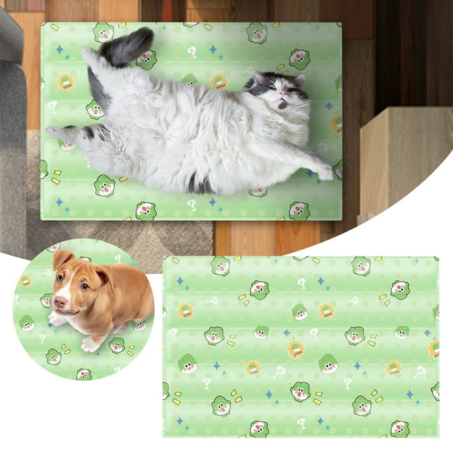 TIELUTT Pet Mat for Dogs Cats Summer Ice Pad Indoor Comfort Durable Pet Bed for All Animals Cat Pads Sleeping and Peeing Cool Pack for Dogs Chillipads Heated Kennel Mats for Dogs German Dog Bed