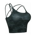 thumbnail image 6 of LELINTA Women's Sports Bras Padded Sexy Crisscross Back Mid Support Strappy Workout Gym Yoga Bras Top, Black/ White/ Blue/ Purple, 6 of 7