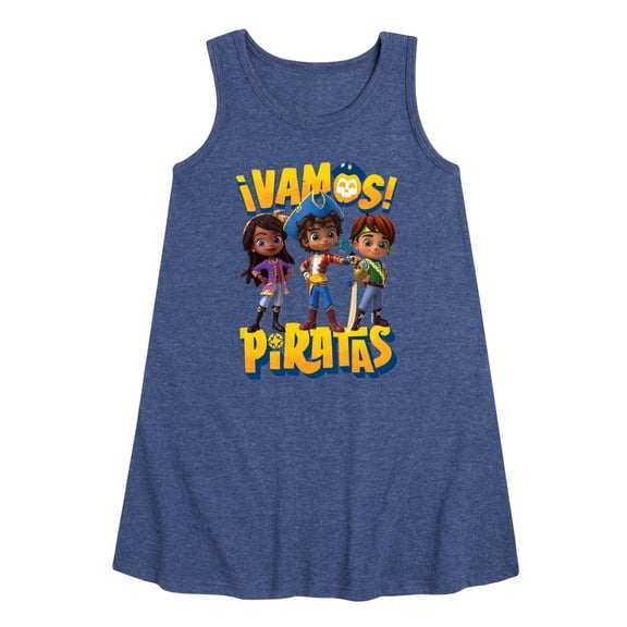 Santiago of The Seas - Vamos Piratas Graphic Sleeveless Aline Dress